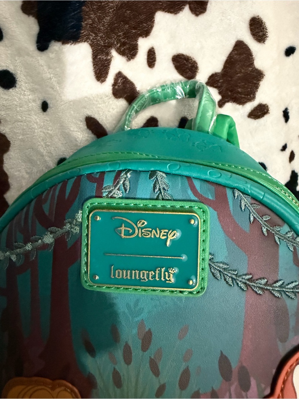 Loungefly Teal fox and hound Woodland Mini Backpack - Picture 2 of 6